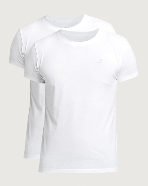 Gant 2-Pack Crew Neck T-Shirts Men's Underwear White | v0aO6nvHvsj