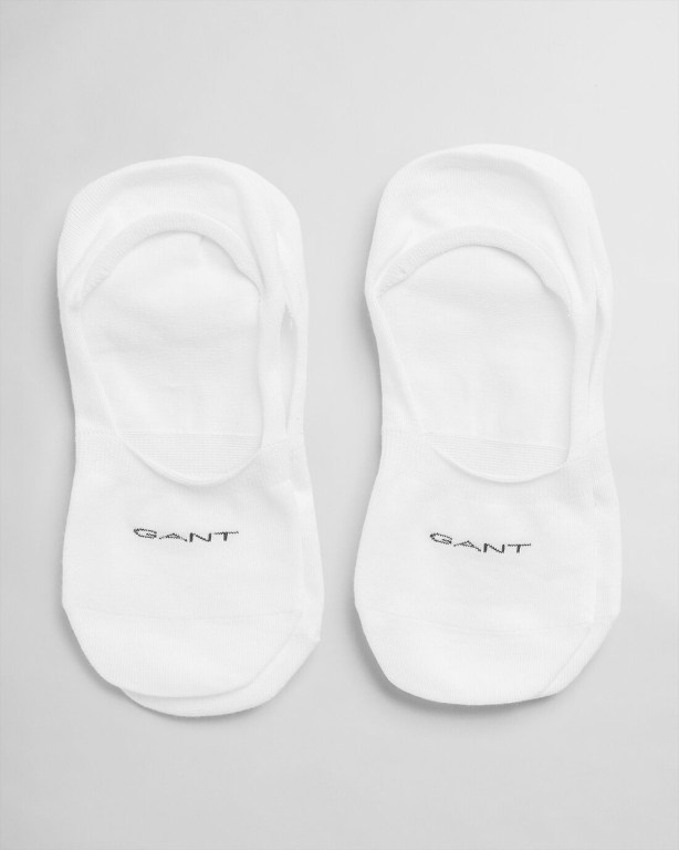 Gant 2-Pack Invisible Men's Socks White | pXcX0rsXeaK