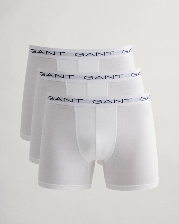 Gant 3-Pack Boxer Briefs Men's Underwear White | wM05ZKPFXmS