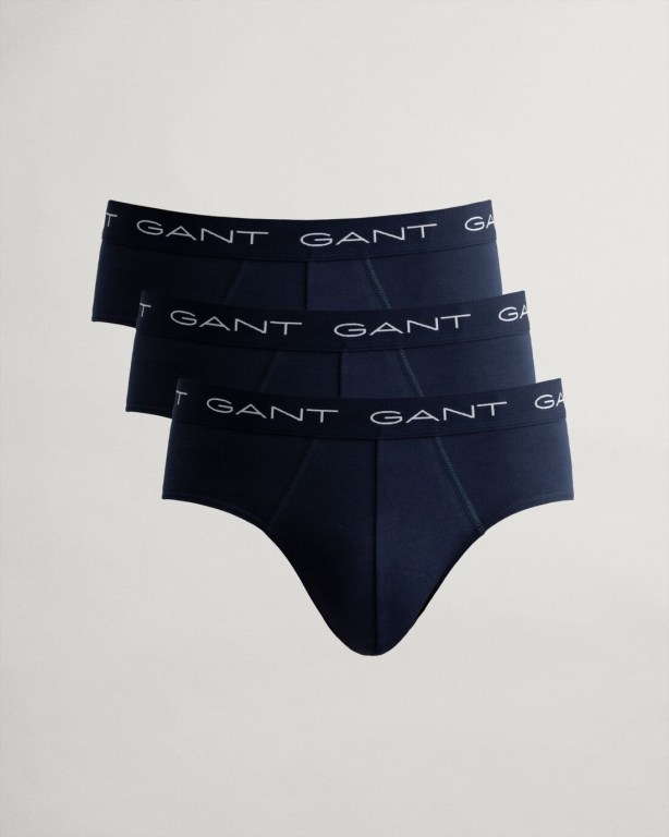 Gant 3-Pack Briefs Men's Underwear Navy | lHsHUBd1ND5