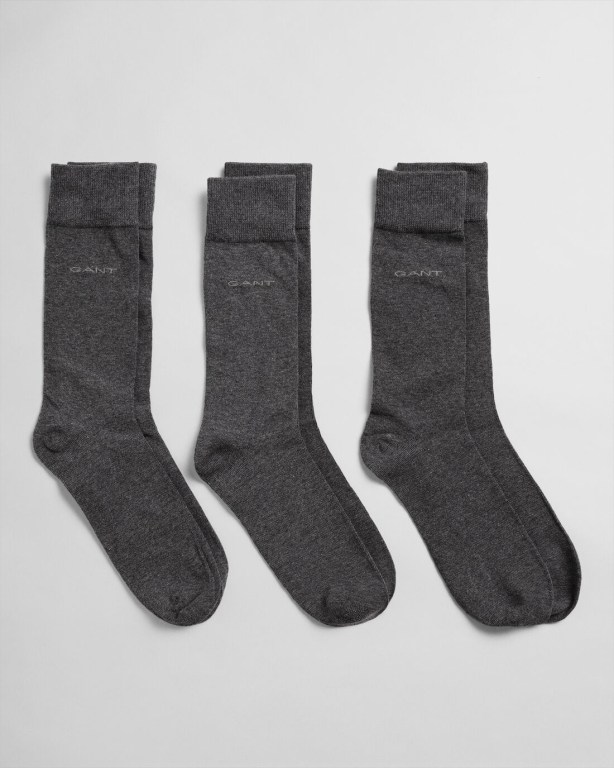 Gant 3-Pack Soft Cotton Men's Socks Grey | NYHPyDsjk03