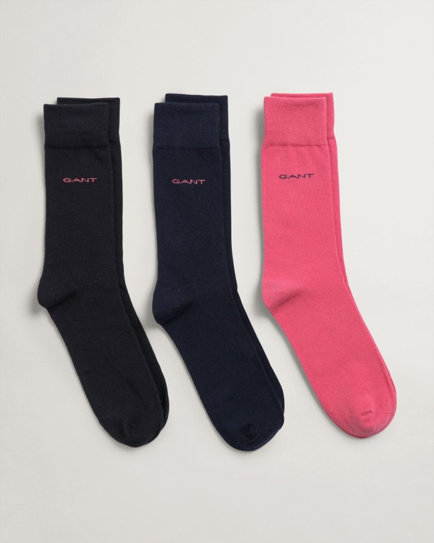 Gant 3-Pack Soft Cotton Men's Socks Rose | h4kHhQF8V1F