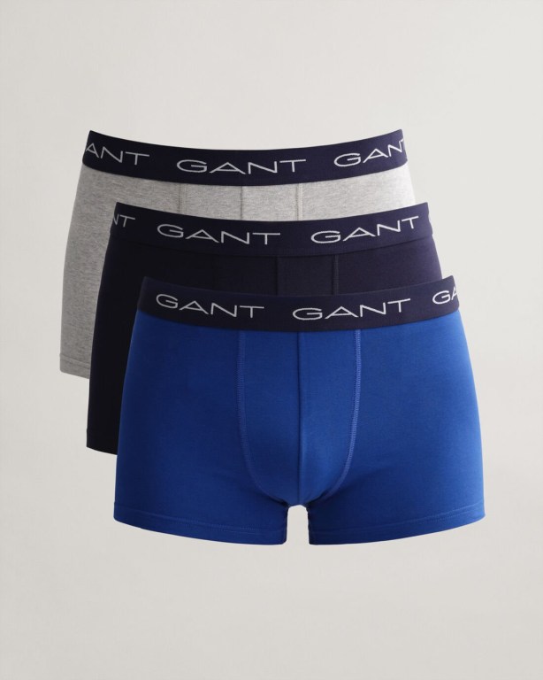 Gant 3-Pack Trunks Men's Underwear Blue | MmBzTlG3KBJ