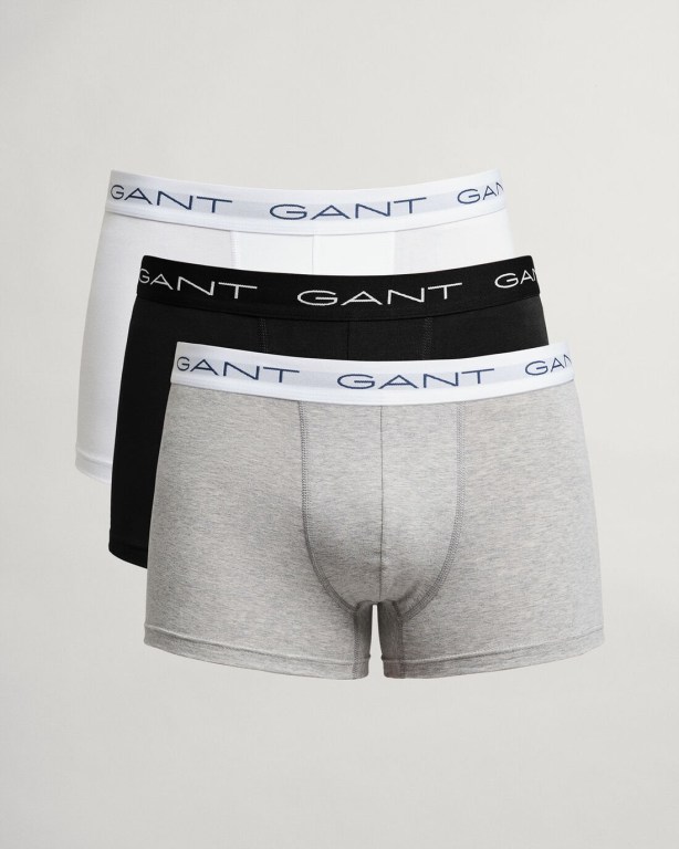 Gant 3-Pack Trunks Men's Underwear Grey | fICSpNZWyyZ