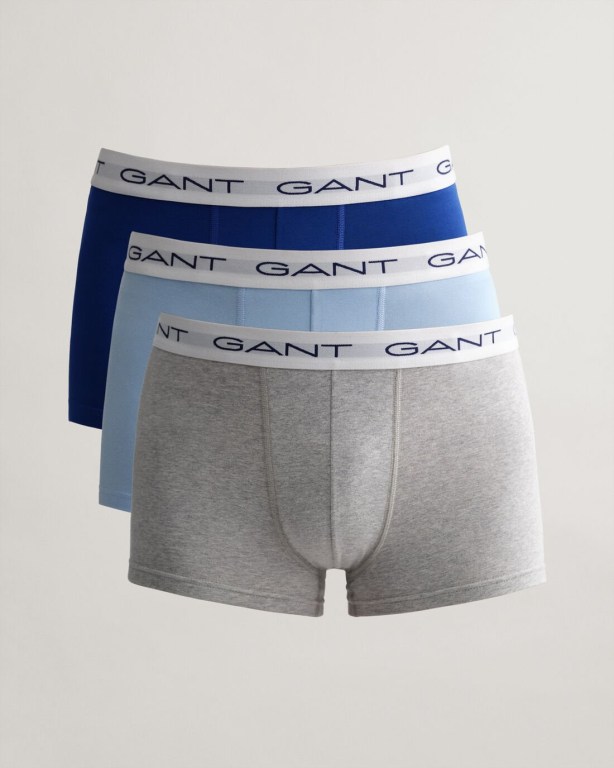 Gant 3-Pack Trunks Men's Underwear Light Grey | f9lo1NdDoYA