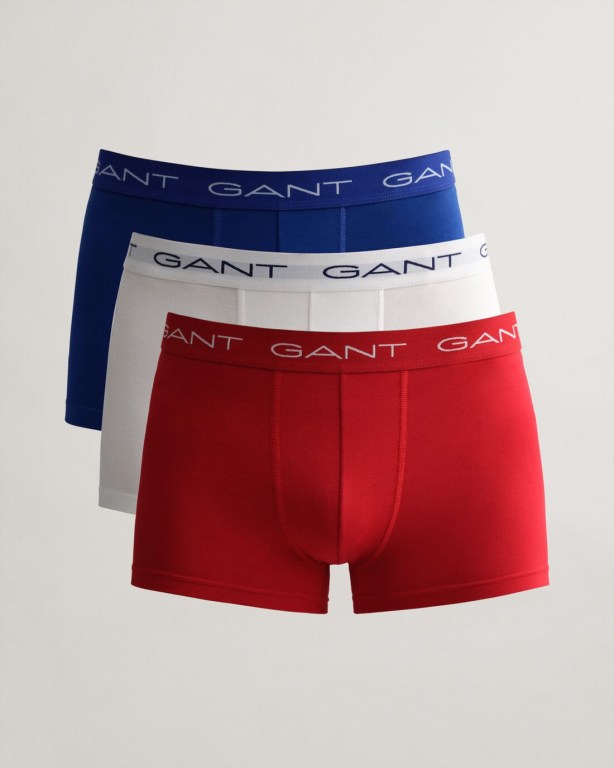 Gant 3-Pack Trunks Men's Underwear Red | wgwkRU9BLnY