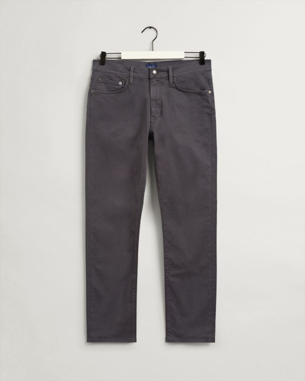 Gant Arley Men's Regular Fit Jeans Dark Grey | FPt6iDhdh65