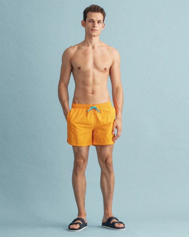 Gant Classic Fit Men's Swim Shorts Orange | Z6wjJDl5Wg0