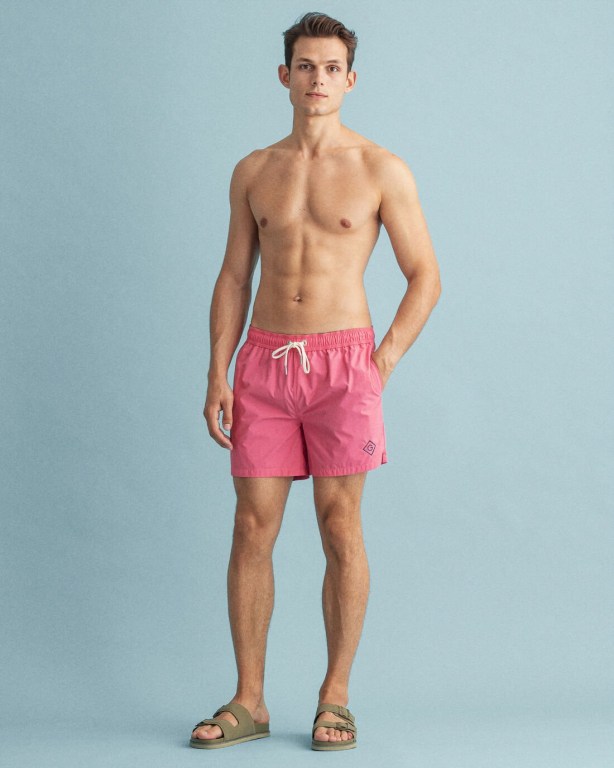 Gant Classic Fit Sunfaded Men's Swim Shorts Rose | Wa3t9JWIRIR