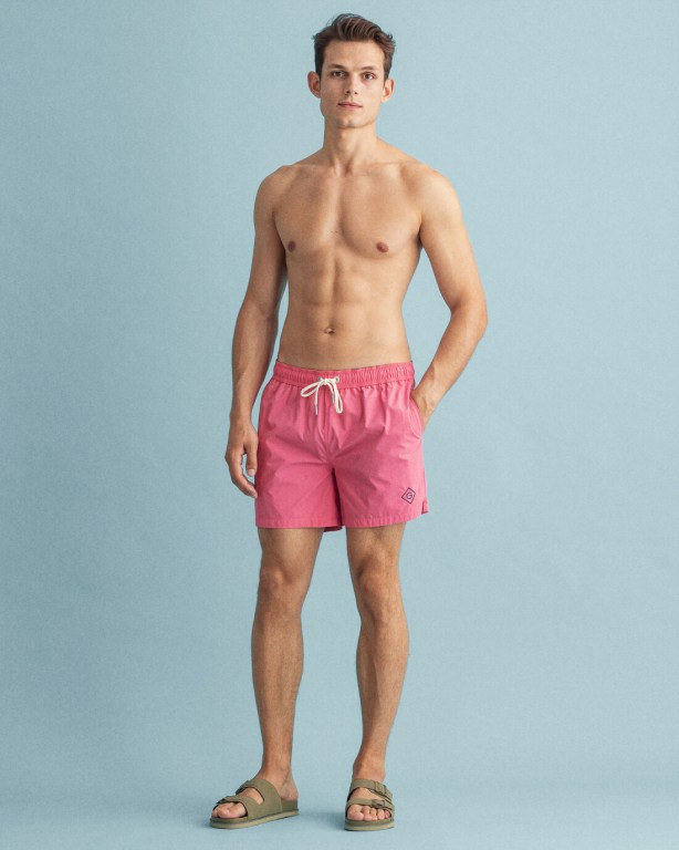 Gant Classic Fit Sunfaded Swim Men's Shorts Rose | VmUQScss5U8