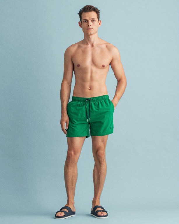 Gant Classic Fit Swim Men's Shorts Green | VMzfOoa3tFh