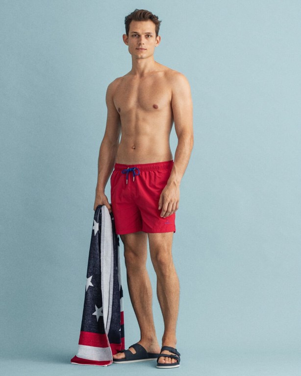 Gant Classic Fit Swim Men's Shorts Light Red | uGUSrPuiXmD