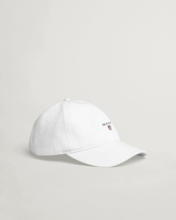 Gant Cotton Twill Women's Caps White | bvMzPl5C9TQ