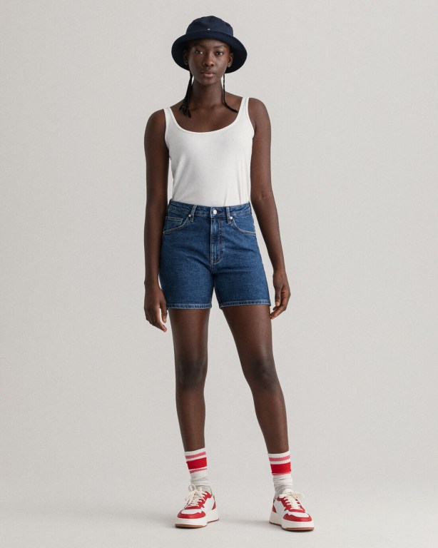 Gant Denim Women's Shorts Blue | F1HziGuZFPH