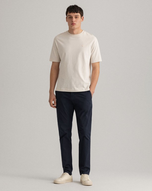 Gant Hallden Slim Fit Sunfaded Chinos Men's Pants Dark Blue | MrWJlMPTm1B