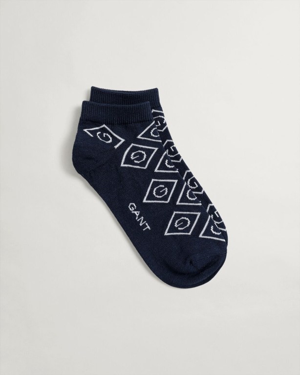 Gant Icon G Ankle Women's Socks Blue | wsUe3oD7VG7