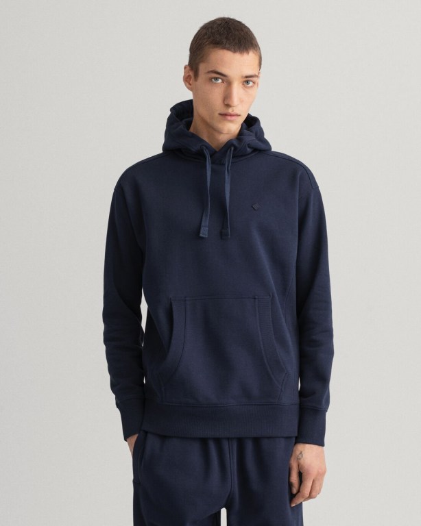 Gant Icon G Essential Men's Hoodies Blue | 34f4KVZynIR