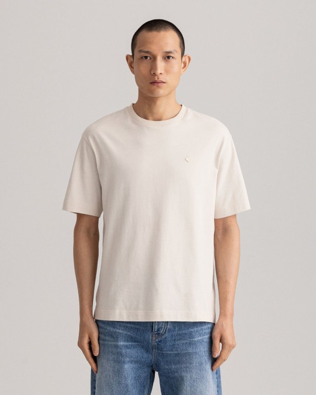 Gant Icon G Essential Men's T-shirts White | Pea9Hxy9cx2