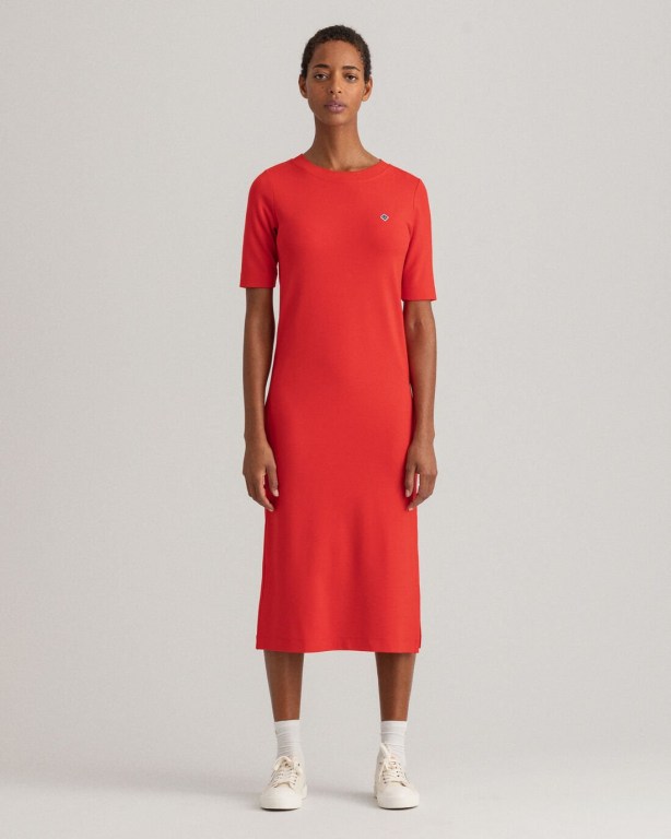 Gant Icon G Jersey Women's Dresses Light Red | P825zINvccc