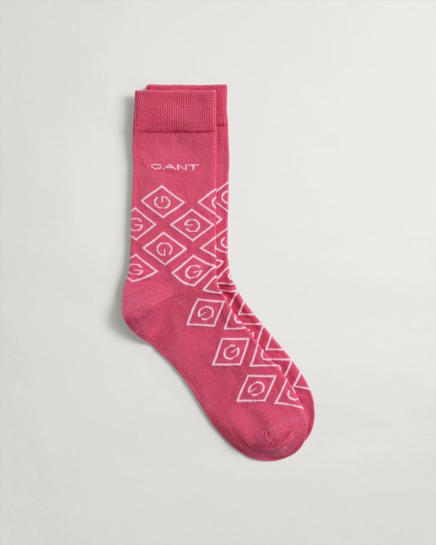 Gant Icon G Women's Socks Rose | uRMxGPuJ26D