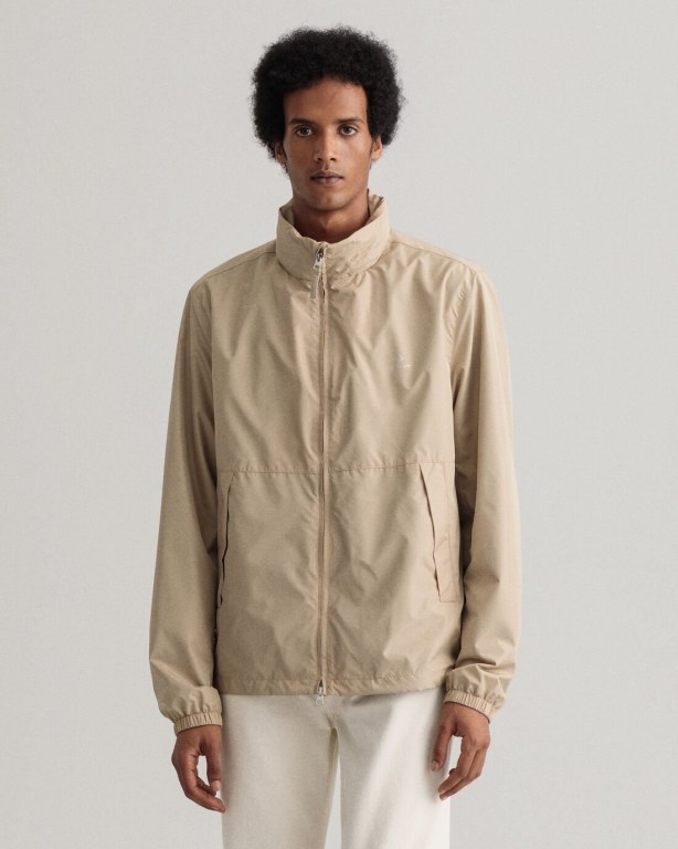 Gant Light Men's Jackets Dark Khaki | hg2rFfZcrHr