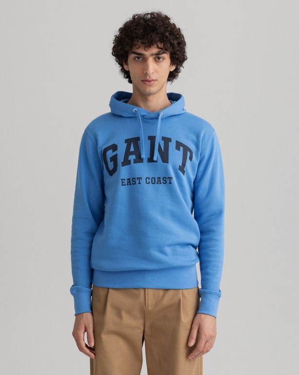 Gant Logo Men's Hoodies Blue | dqJJhZFBnhI