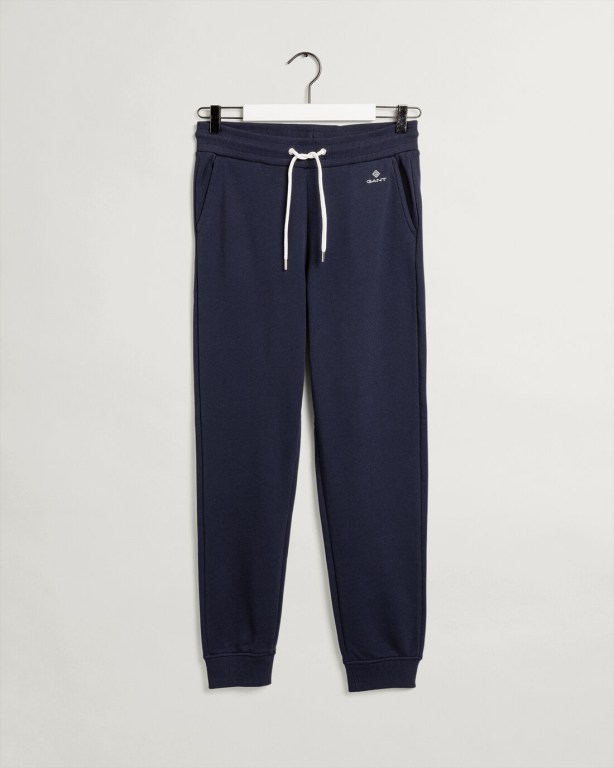 Gant Logo Women's Sweatpants Blue | 0zTfn1qDOUH