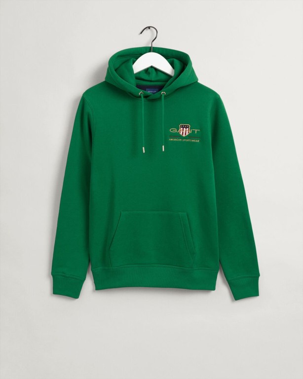 Gant Medium Archive Shield Men's Hoodies Green | iflX2qXgsox