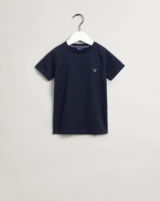 Gant Original Kids' T-shirts Blue | 2UAtsqbc44k