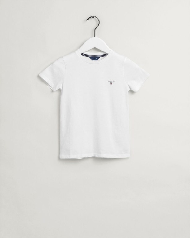 Gant Original Kids' T-shirts White | EGfRg9UfdDk