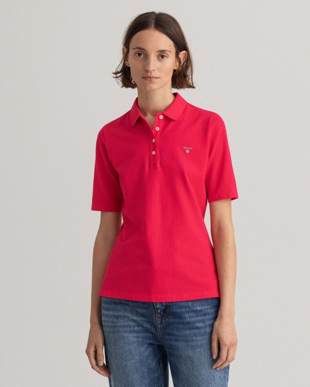 Gant Original Long-Short Sleeve Piqué Women's Polos Orange Pink | BpERm66mvnl