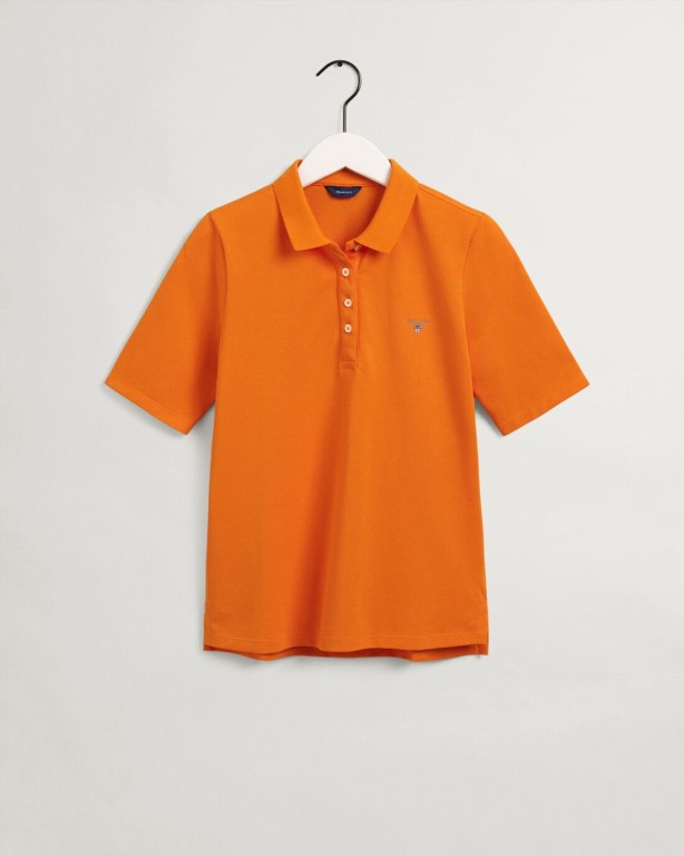 Gant Original Long-Short Sleeve Piqué Women's Polos Orange | SJwJUWBkGhk