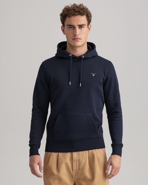 Gant Original Men's Hoodies Blue | h72USssGGaJ