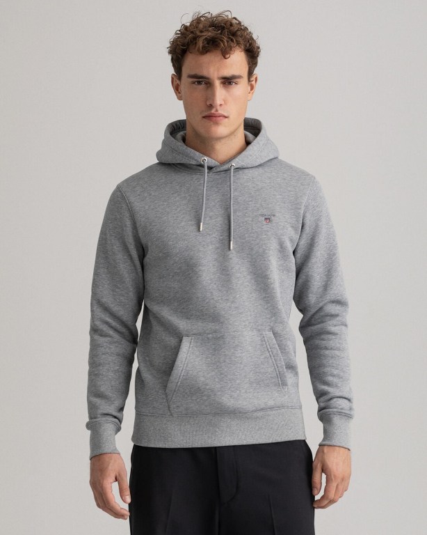 Gant Original Men's Hoodies Grey | SIm82NEgQZy