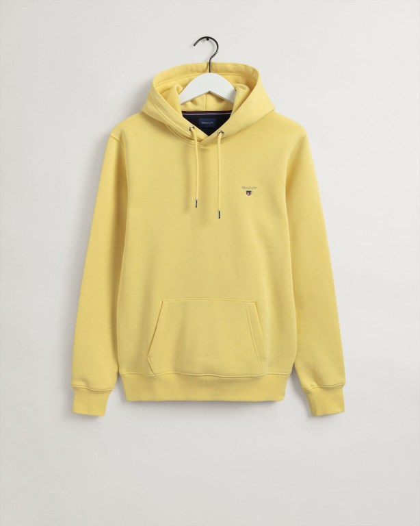 Gant Original Men's Hoodies Yellow | aSZlqJDnooh