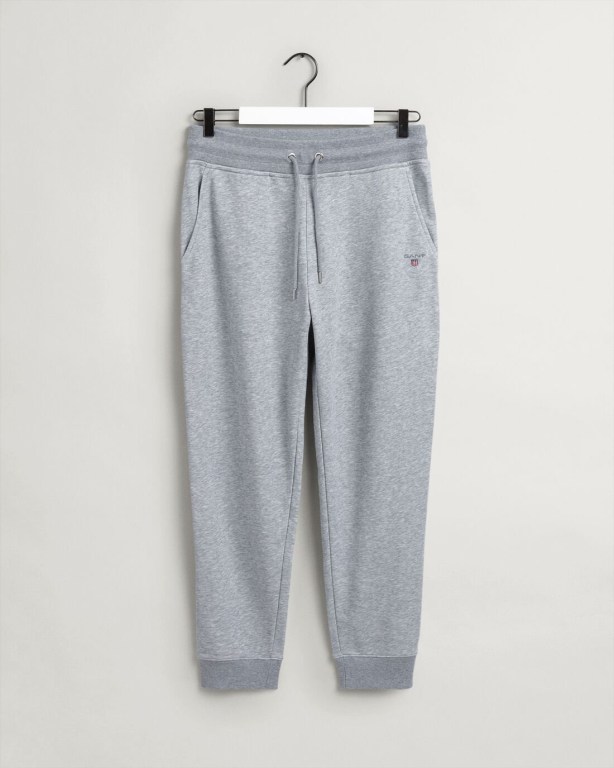 Gant Original Men's Sweatpants Grey | Z4G1DMqdpNj