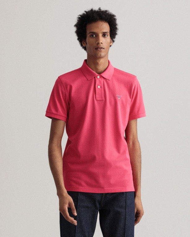 Gant Original Piqué Men's Polo Shirts Orange Pink | 1QkUfzROBnM