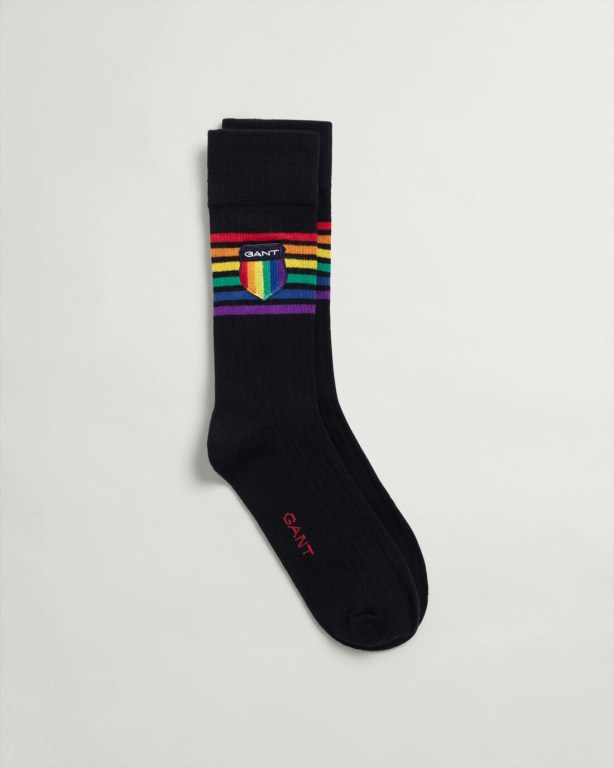 Gant Pride (Size 36-41) Women's Socks Black | gV0I0BUm5jy