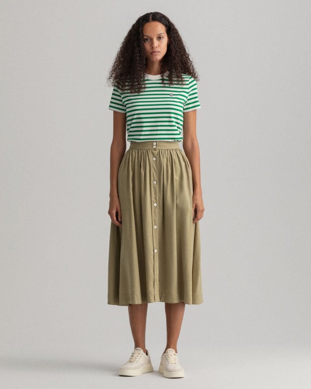 Gant Pure Prep Lyocell Women's Skirts Grey | Dr5tXOIsyNM