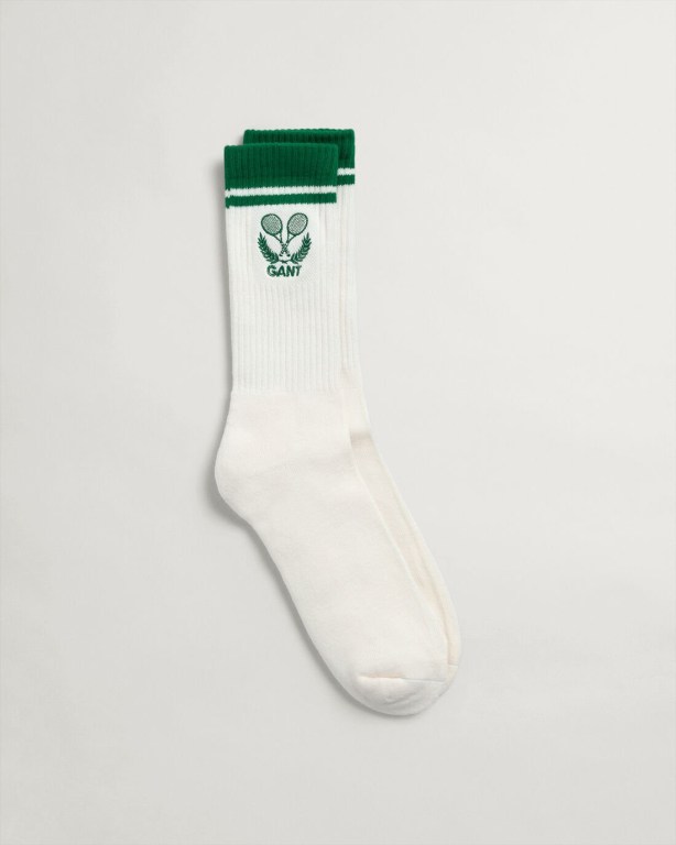 Gant Racquet Club Men's Socks Cream | qvEzT8md5h9