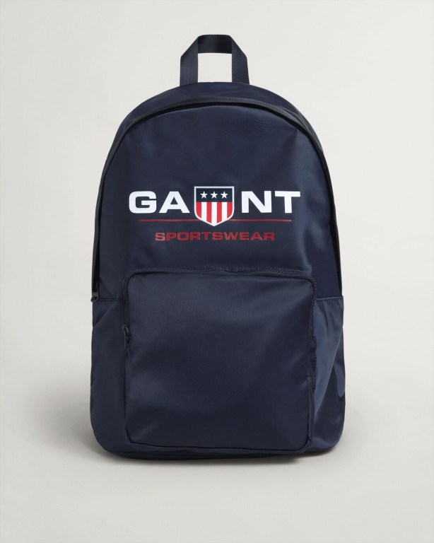 Gant Retro Shield Backpack Men's Bags Blue | MKgKsx9wtHo