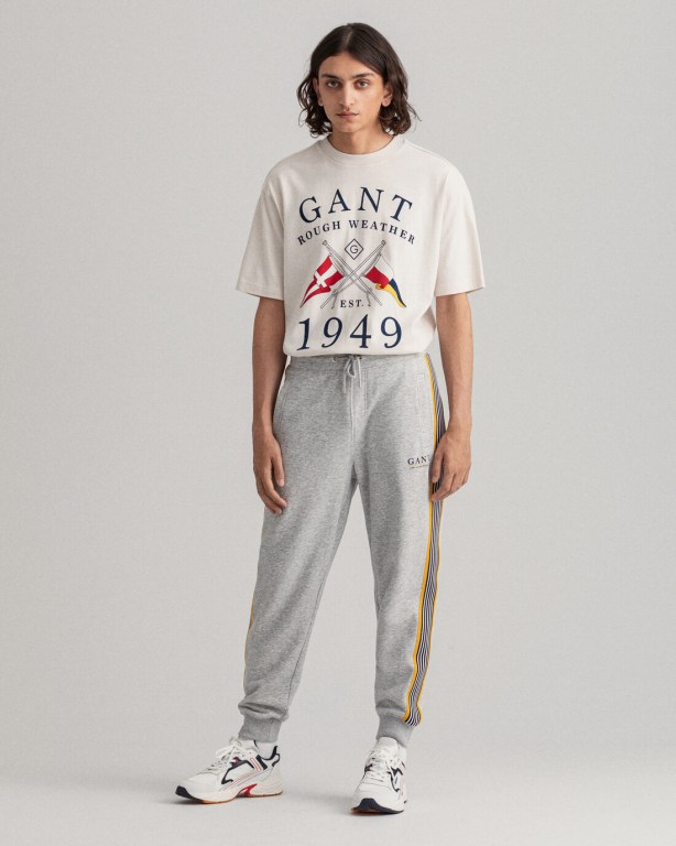 Gant Sailing Men's Sweatpants Light Grey | ZDfhqssFUeo