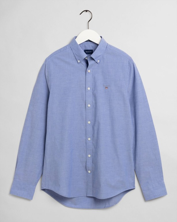 Gant Slim Fit Broadcloth Men's Shirts Blue | urzzXbk7Yqt