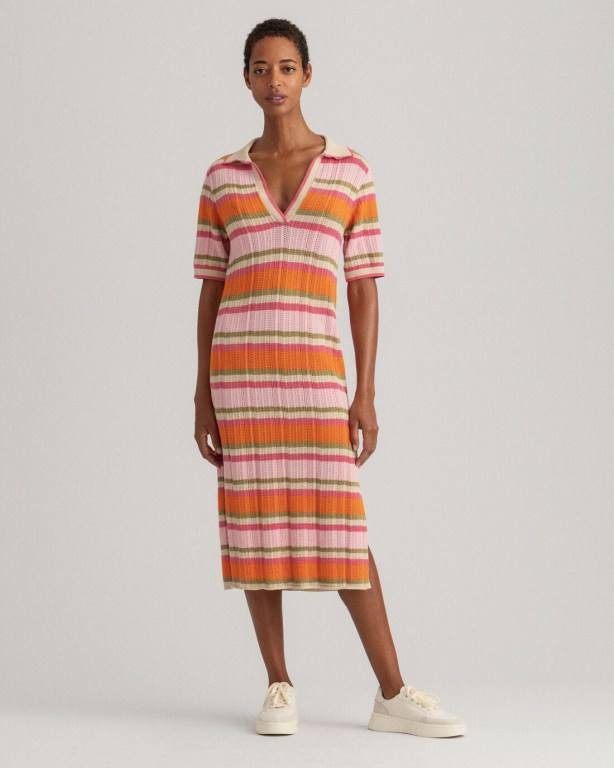 Gant Structure Stripe Rugger Women's Dresses Multicolor | 0Q4TDSjYK0g