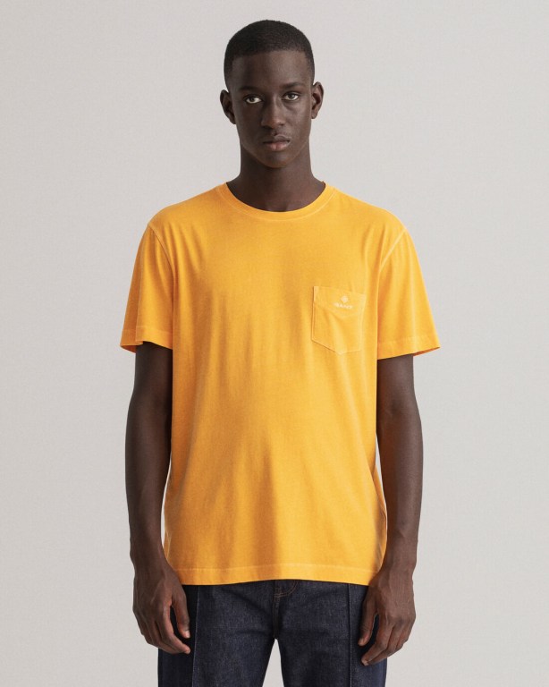 Gant Sunfaded Men's T-shirts Orange | zsZRX4fVwtZ