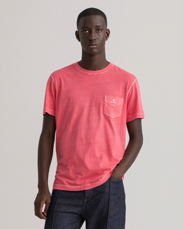 Gant Sunfaded Men's T-shirts Pink | j6czr7qRMMO