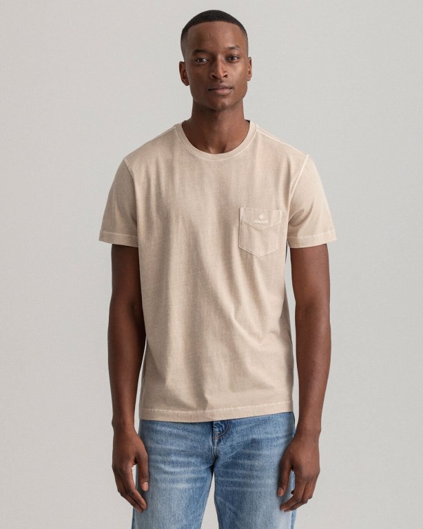 Gant Sunfaded Men's T-shirts White | x4tQvhlBmx6