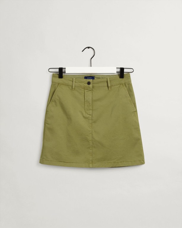 Gant Sunfaded Short Chino Skirt Women's Shorts Grey | t3tWZg5jhDK