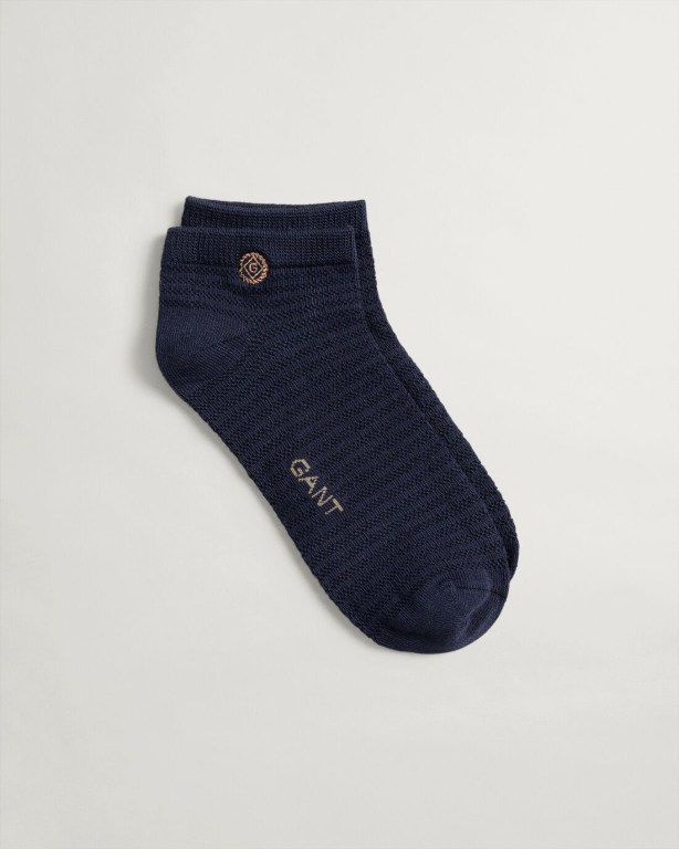 Gant Viscose Ankle Women's Socks Blue | IhFqE9Rpnpx