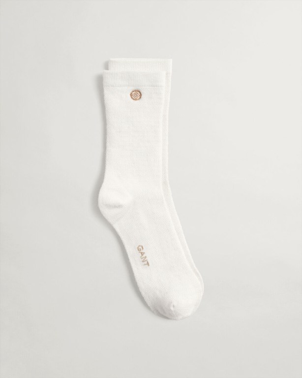 Gant Viscose Women's Socks White | bJMLP96PID5